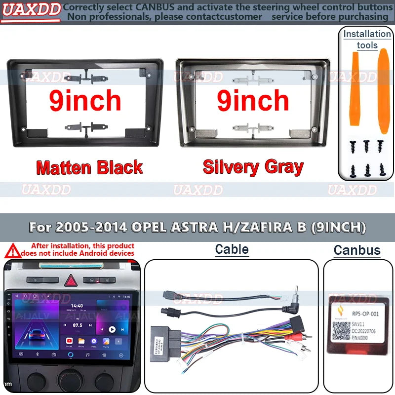 Para For OPEL ASTRA H ZAFIRA B 2005-2014 Marco Radio Coche 9 Inch Pulgadas Pantalla Audio