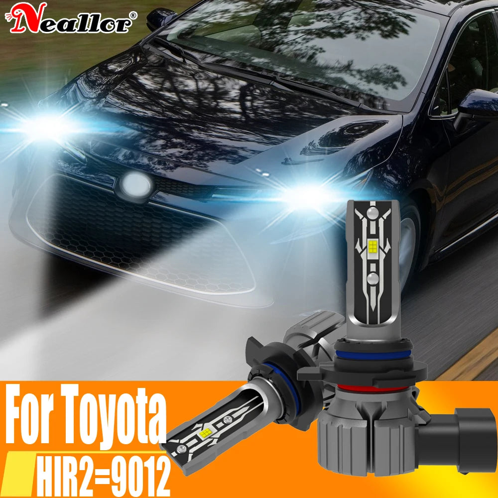 2x HIR2 Led Headlight Canbus No Error 9012 Car Bulb High Power 6000K White Light Diode Lam