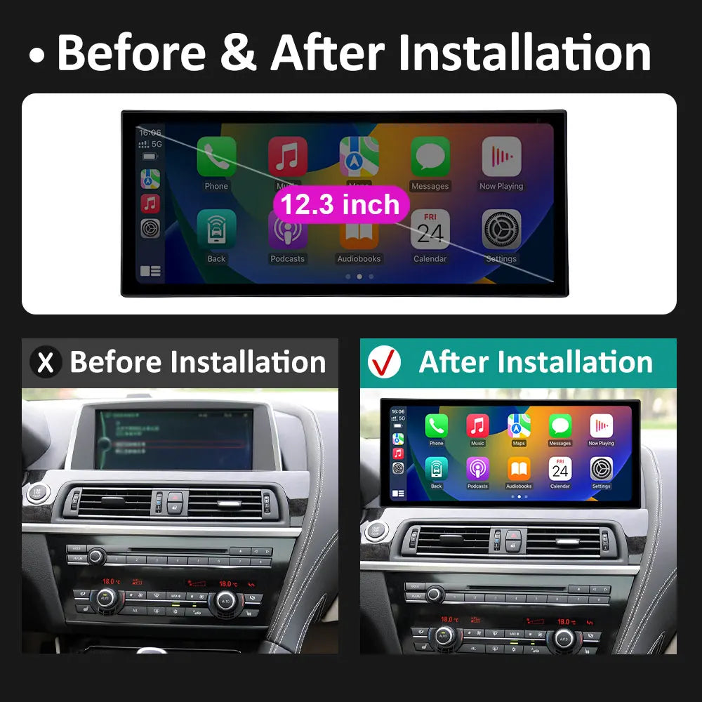 for BMW 6 Series F06 F12 2010 2011 2012 2013 - 2017 CIC NBT System Android Car Video Multi | AUTOKITSHOP