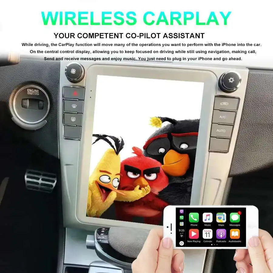 128GB Vertical AHD Screen Multimedia Video Player Car GPS For VW Passat B7 CC 2010-2016 An