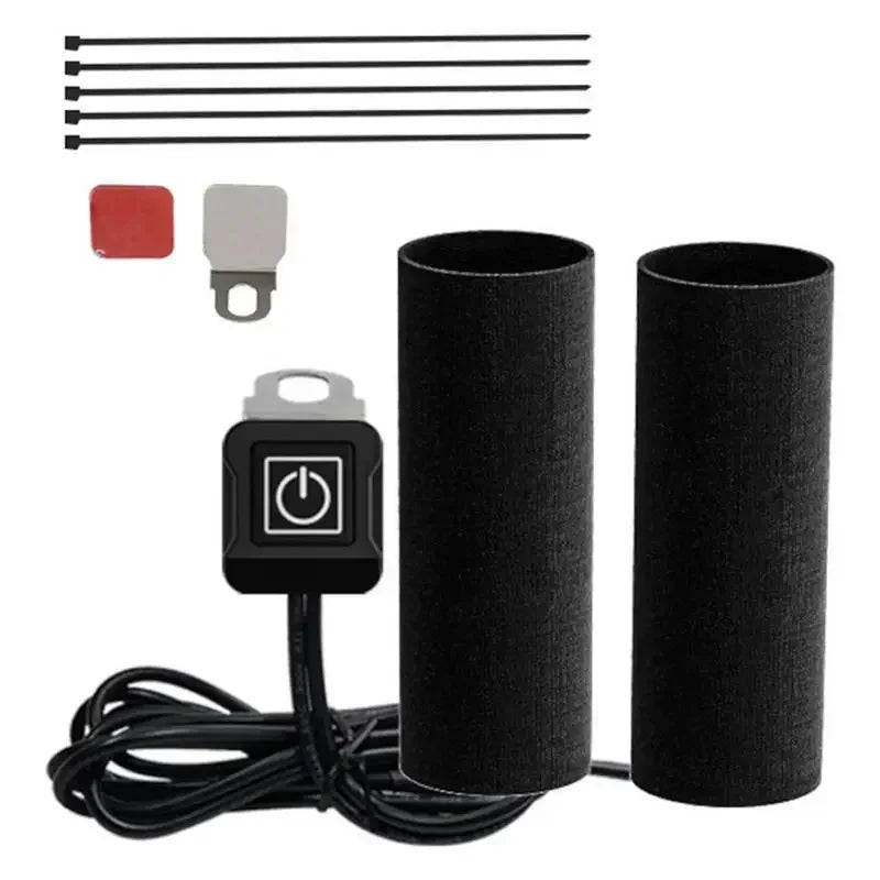 Winter Motorcycle Electric Heating Handle Grip 12V Intelligent Heated Handlebar Grip Cover With  - Automotive LED Light