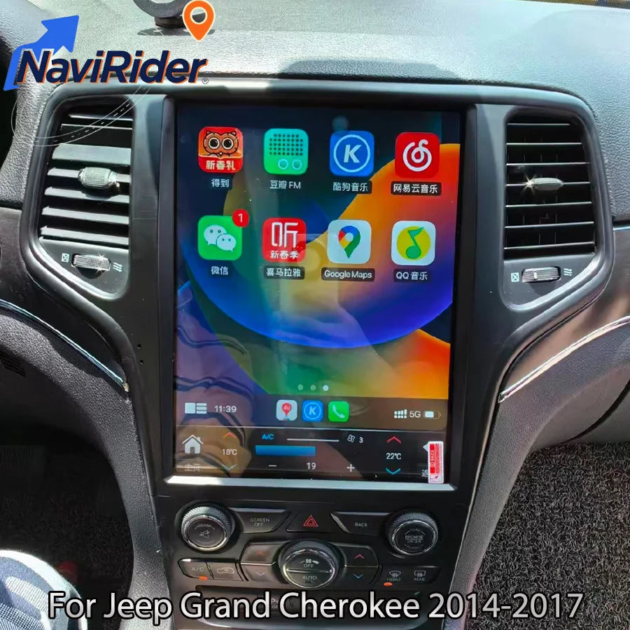 12.8inch Android Head Unit For Jeep Grand Cherokee 2014-2017 Auto Radio 2Din Car Multimedi
