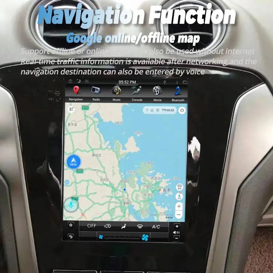 For Ford Mondeo 2007-2013 12.8inch Android Auto Radio Navigation Multimedia Video Player 2