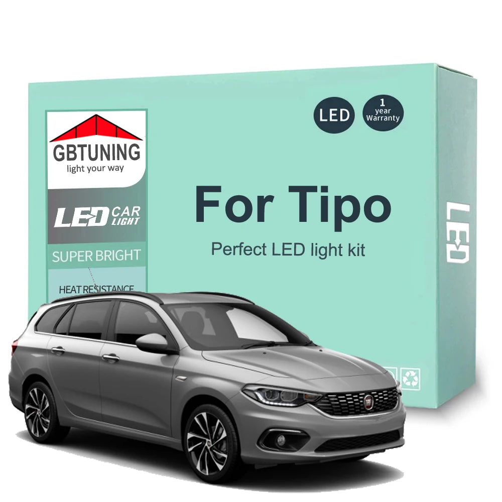 11-Piece LED Interior Light Kit for Fiat Tipo - Canbus Error-Free Bulbs | AUTOKITSHOP