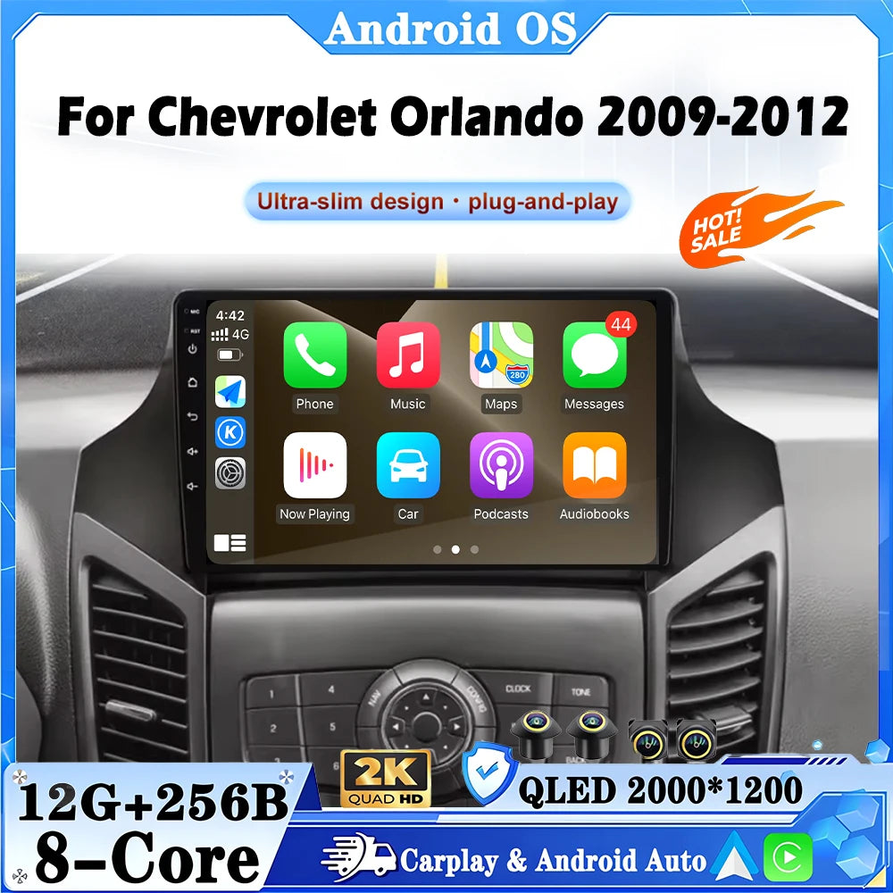 Android 16 For Chevrolet Orlando 2009-2012 GPS Navigation Multimedia Player Auto Wireless