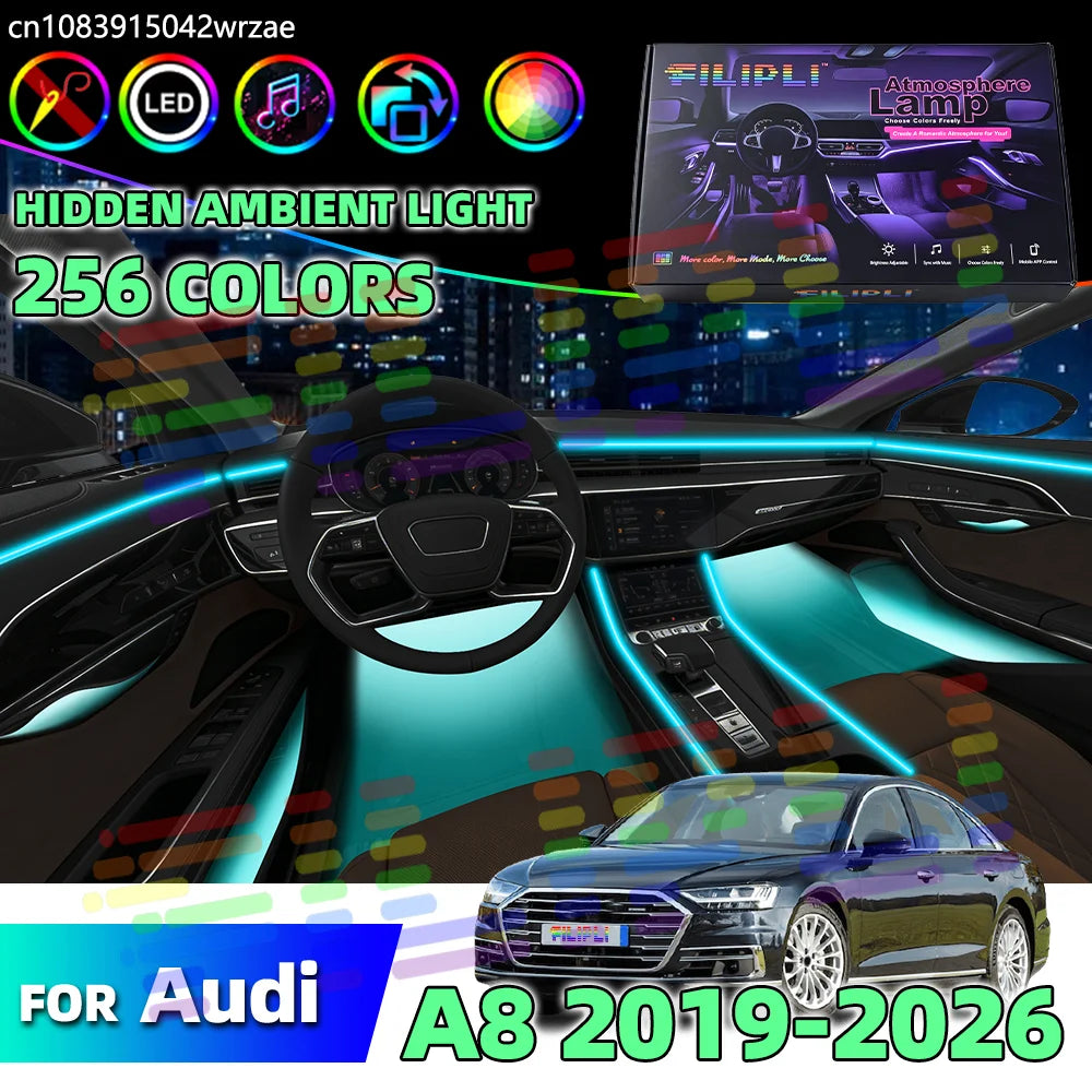 64 RGB - Ambient Light - for Audi A8 D5 2019-2026 - Car Interior Lighting | AUTOKITSHOP