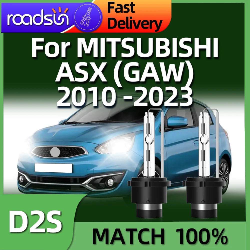 Car 2pcs D2S 6000K HID Bulbs Xenon headlight For MITSUBISHI ASX GAW 2010 2011 2012 2013 20