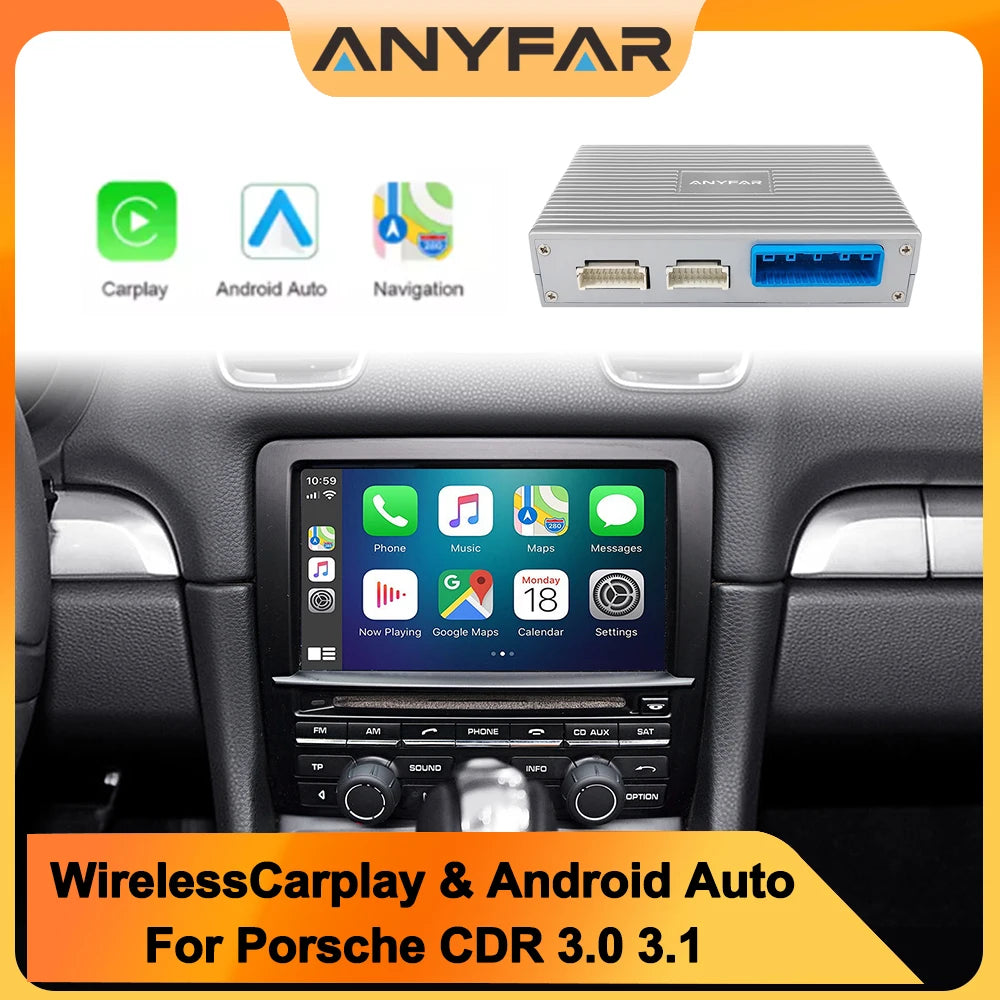 Wireless CarPlay Android Auto Retrofit Kit Decoder Box for Porsche Cayanne Cayman Boxster