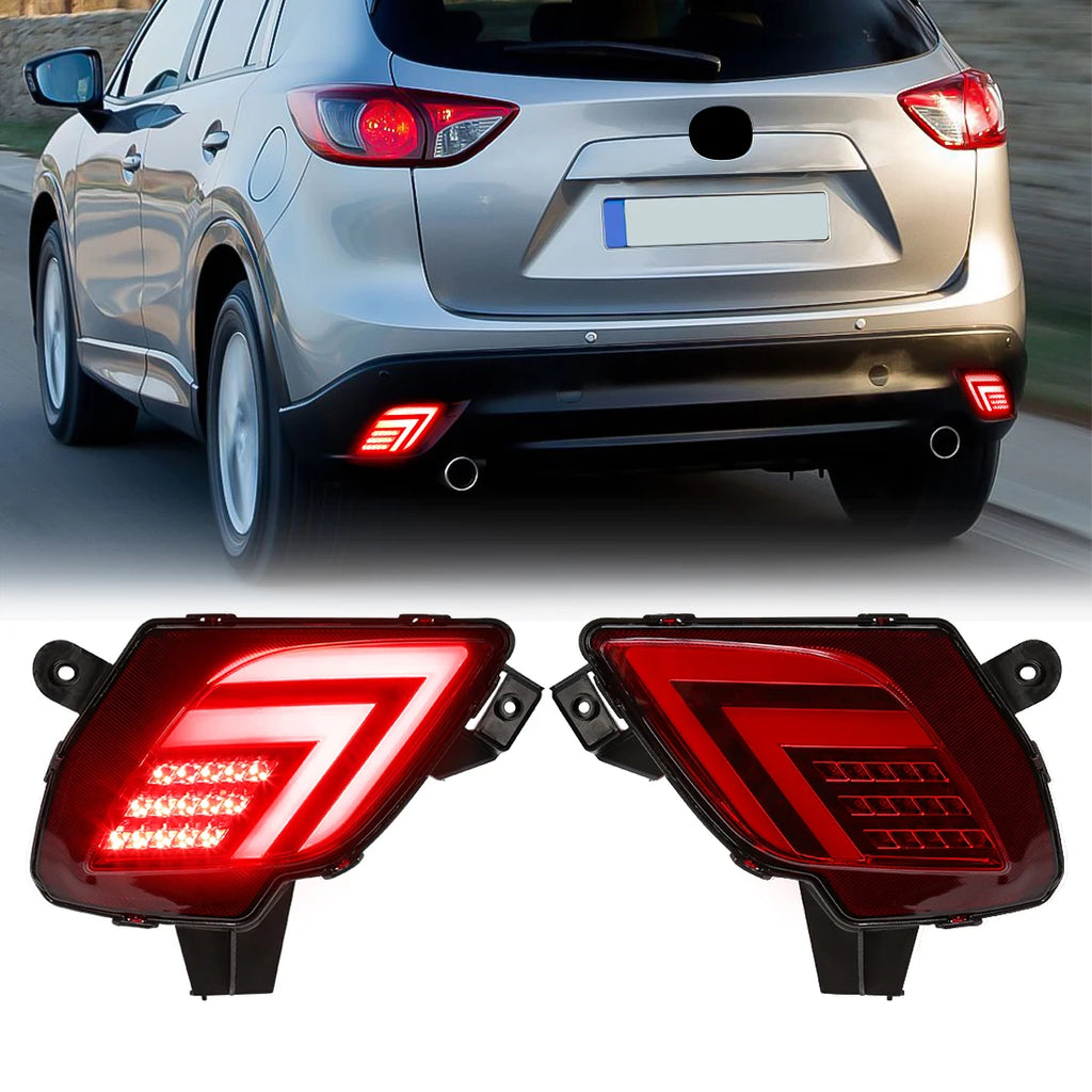 LED Rear Bumper Reflector Lights For Mazda CX5 CX-5 2013 2014 2015 2016 Driving Auto Brake | AUTOKITSHOP