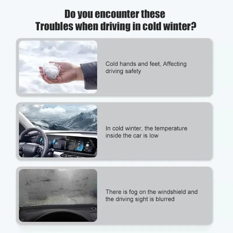 12V 2 in 1 Car Heater Fan Electric Cooling Heating Windshield Defogging Demister Heater Air Puri - Automotive LED Light