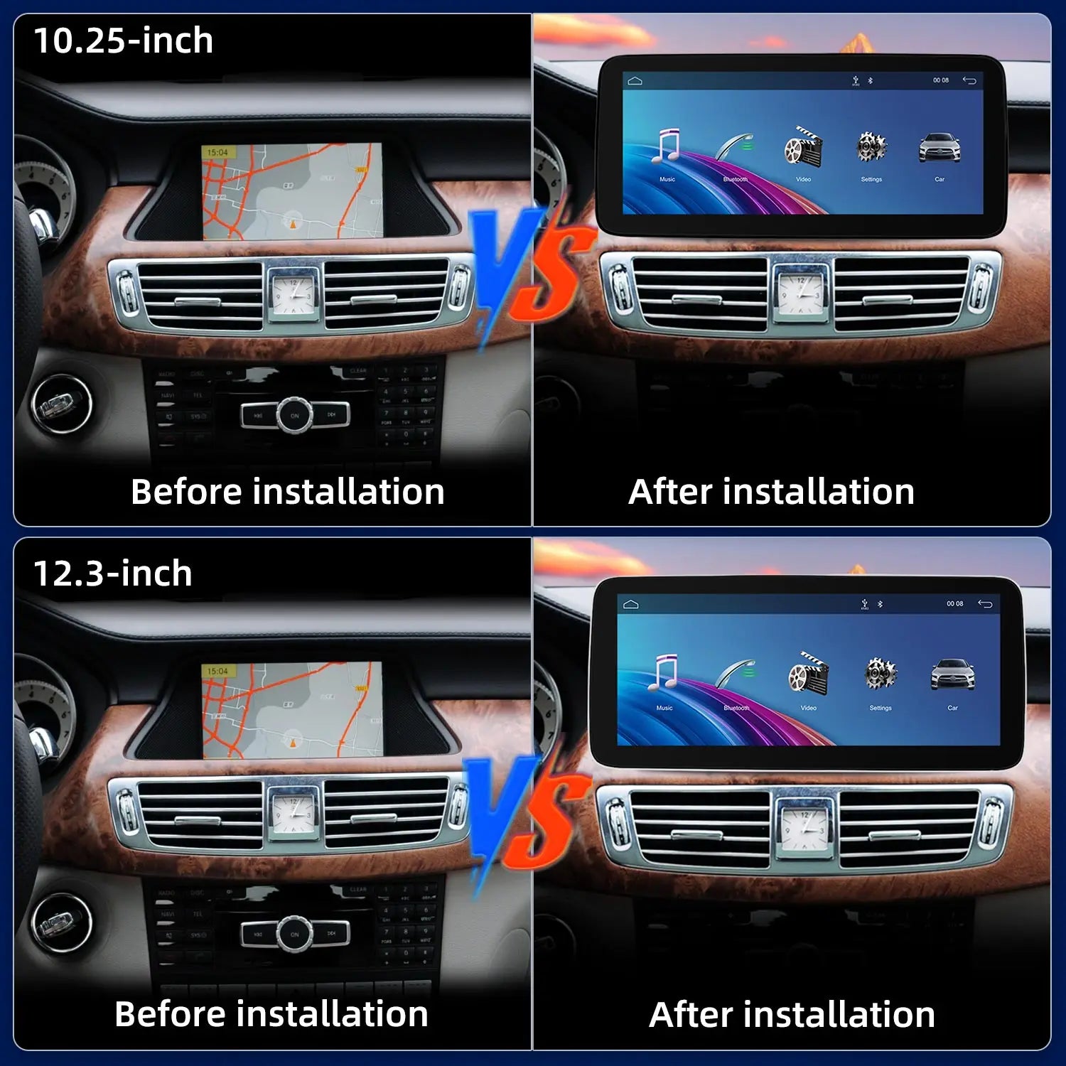 LED Interior Light Kit for Mercedes W218 X218 NTG4 - Canbus Error-Free Interior Bulbs