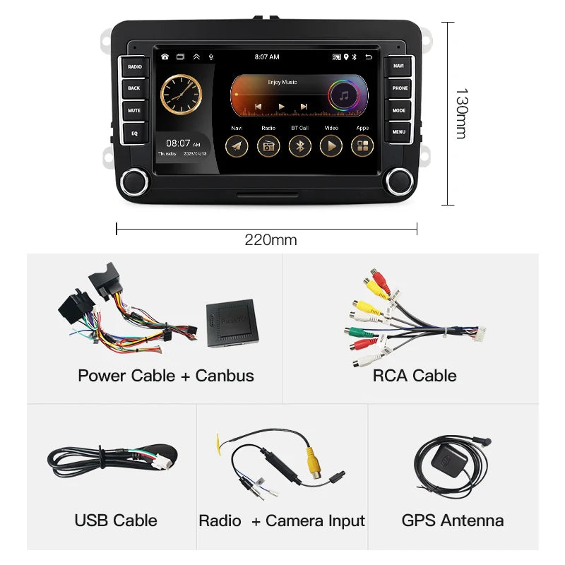 SZLELV Multimedia Video For VW Volkswagen Sharan Tiguan Touran Amarok Android 15 Auto Play