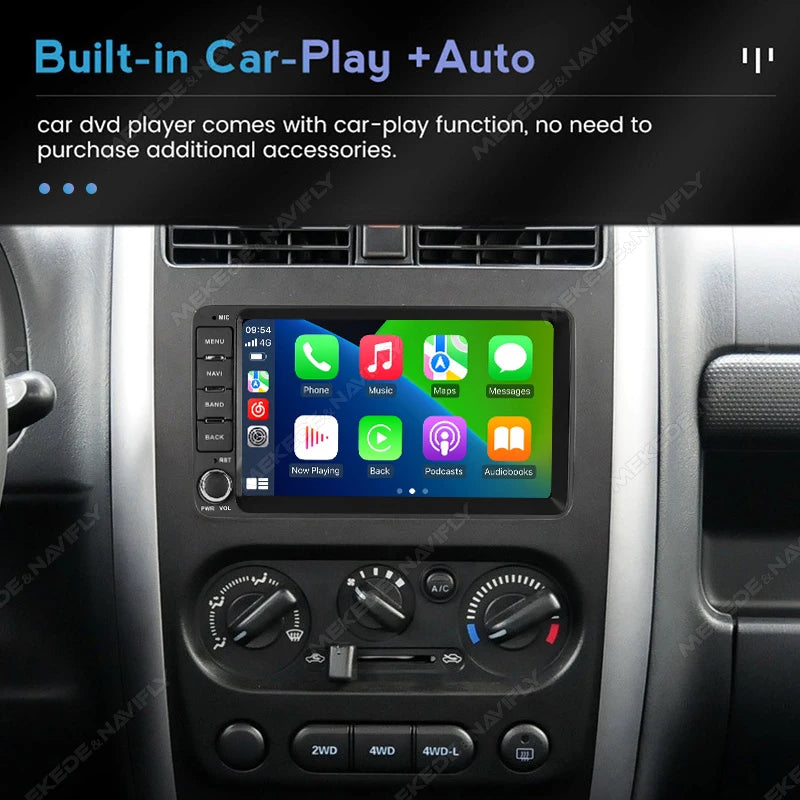 Wireless CarPlay Android Auto Multimedia Display Screen Android 15 Car Radio GPS Intellige