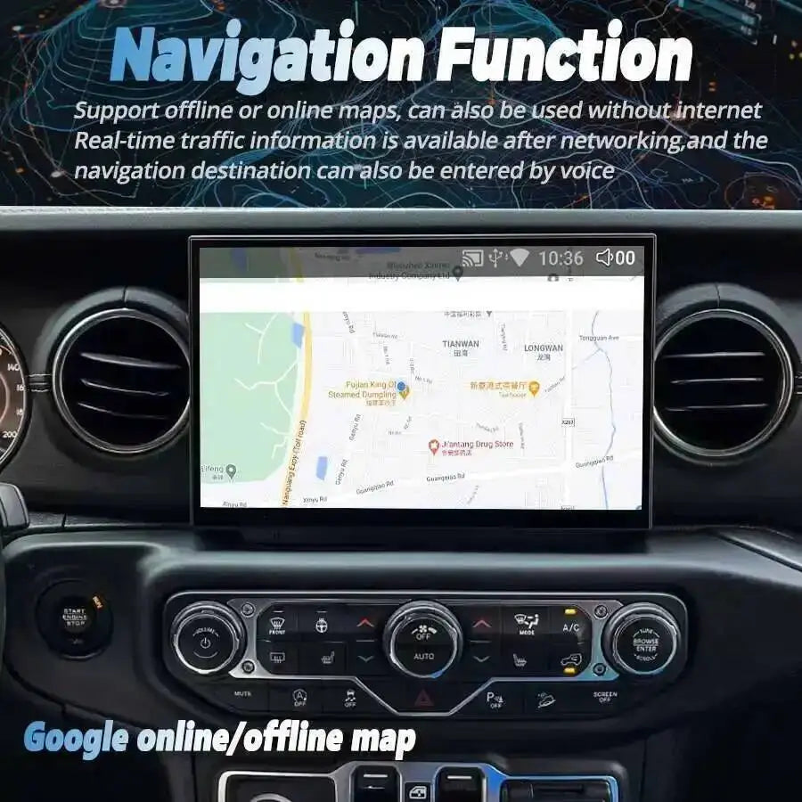 S 11.8inch Android15 Car Radio For Jeep Wrangler 2018-2022 Multimedia Video Player Stereo  | AUTOKITSHOP