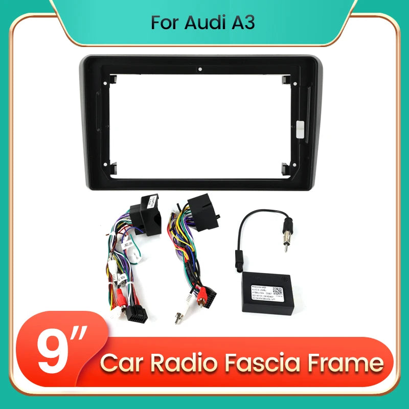 9inch Android Car Radio Fascia Adapter For Audi A3 2 8P 2003 - 2013 S3 2 2006 - 2012 RS3 1