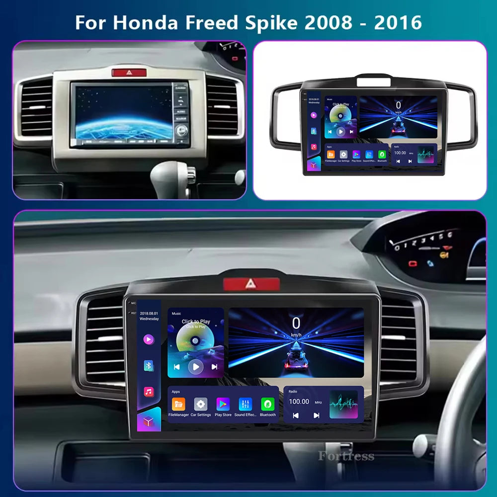Car Radio Android 16 For Honda Freed Spike 2008-2016 360 Camera WIFI+ 4G LTE Carplay 9/10