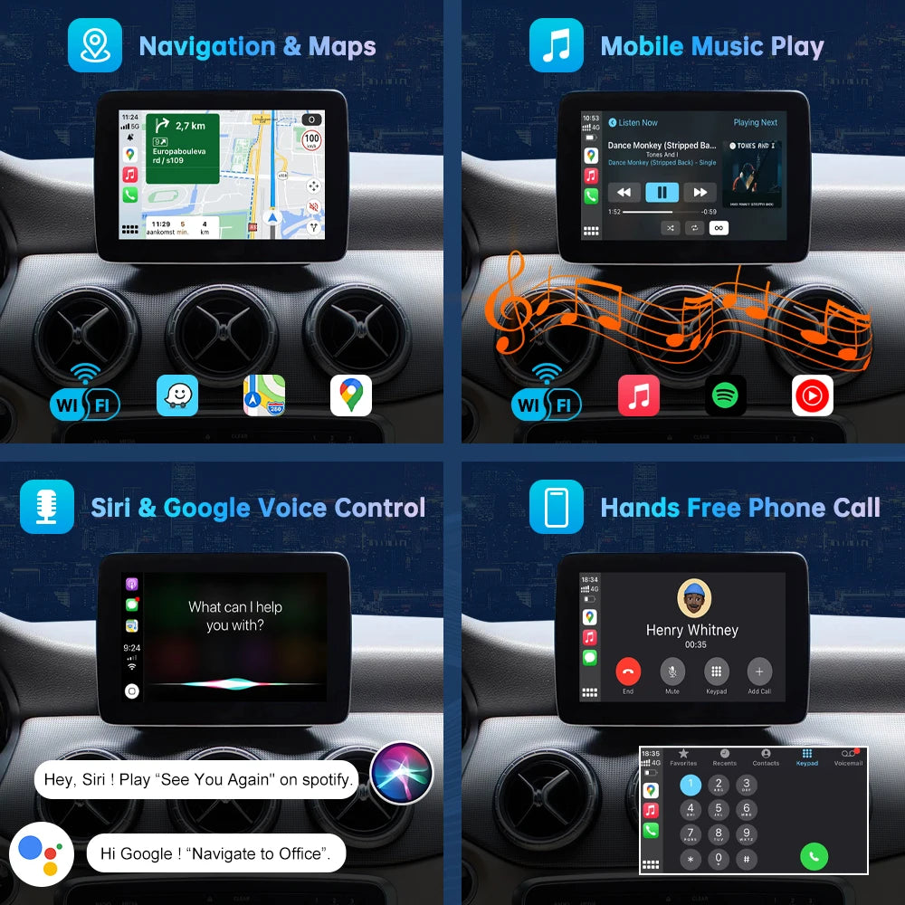 Road Top Wireless CarPlay Decoder for Mercedes Benz A B Class W176 W246 CLA GLA NTG5.0 201 | AUTOKITSHOP