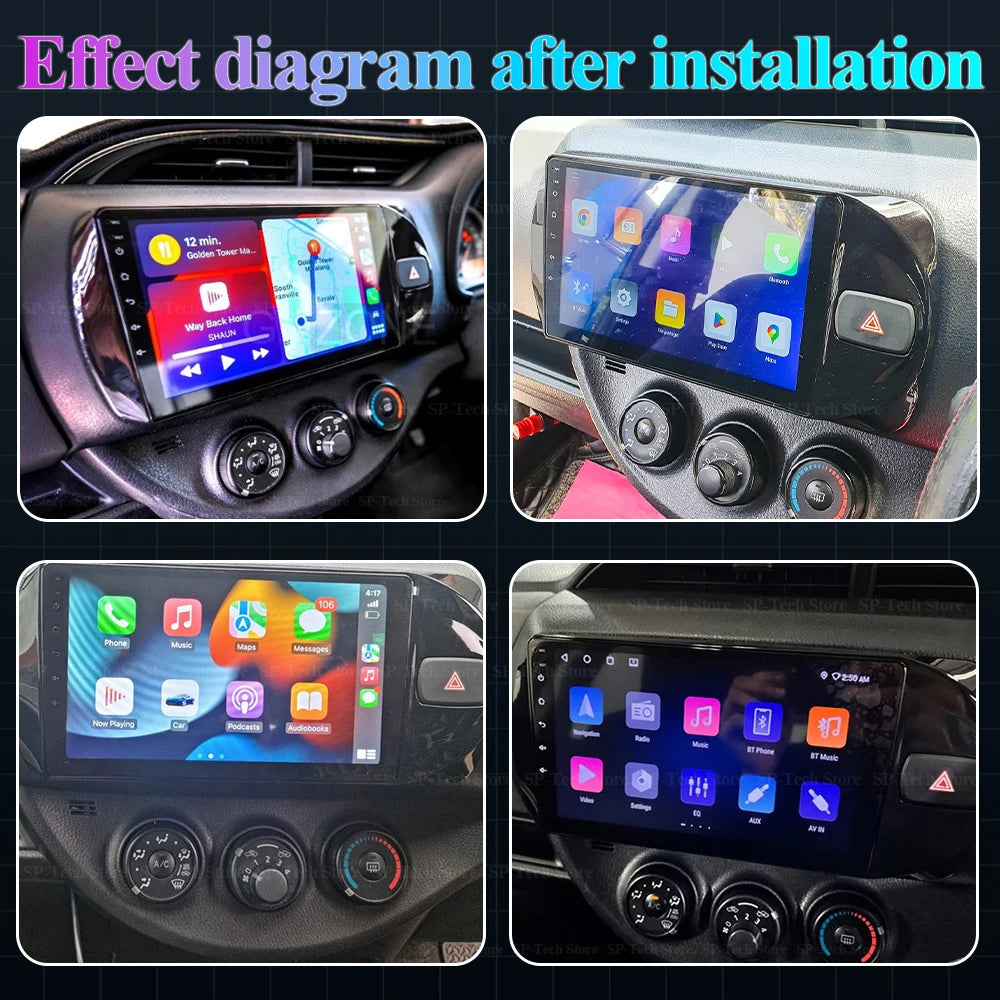 Android 16 For Toyota Vitz 3 Xp 130 2014-2019 Wireless Carplay Car Multimedia Player Stere | AUTOKITSHOP