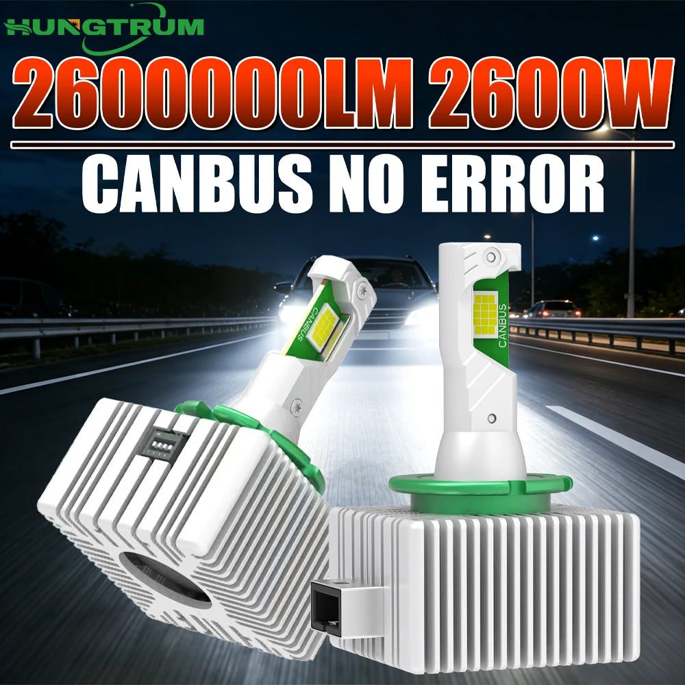 D3S Led D1S Car Headlight Bulbs CANBUS 2600000LM 9570 CSP CHIP HID D1R D3R Led Lamp 1:1 Xe