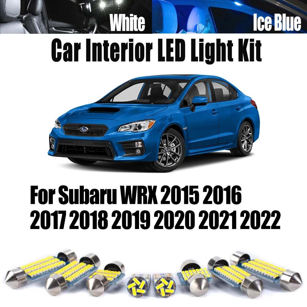 10-Piece LED Interior Light Kit for Subaru WRX 2015- 2017 - Canbus Dome Map Door Trunk Bulbs | AUTOKITSHOP