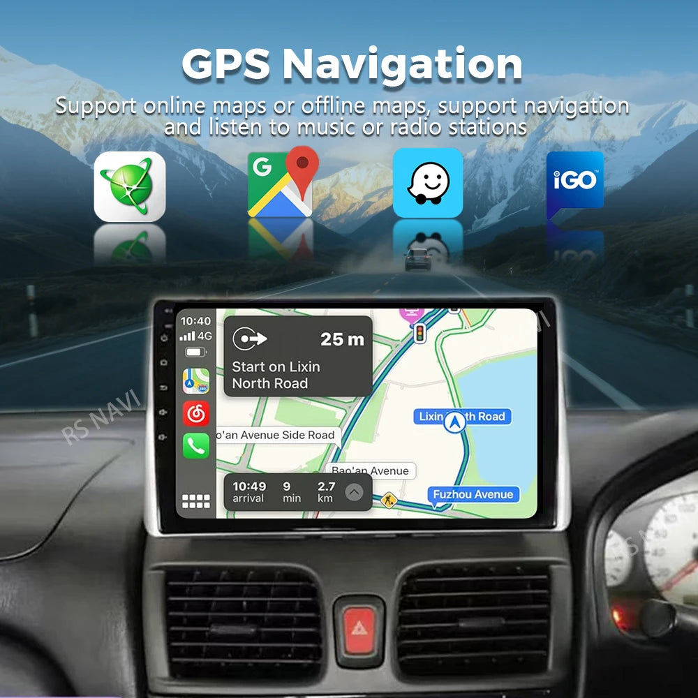 Android 16 For Nissan Sentra 5 B15 1999 - 2006 2K QLED Android Car Radio Multimedia Video