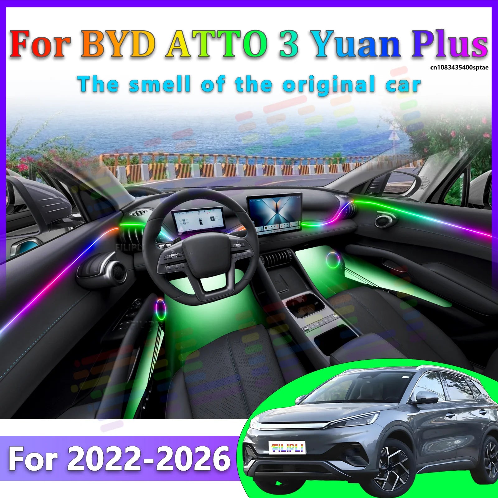 RGB - Ambient Light - for BYD - App Control - Car Interior Lighting | AUTOKITSHOP