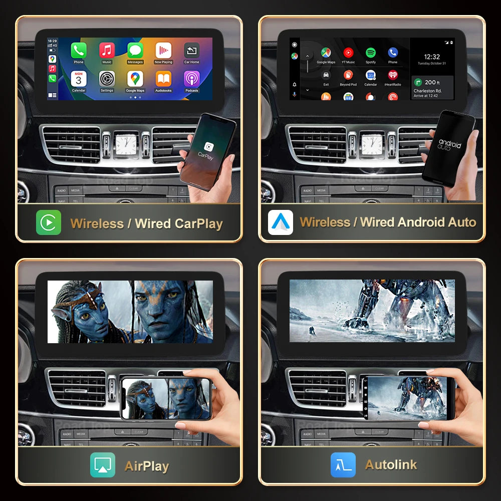 10.25' 12.3' RoadTop Wireless CarPlay Android Auto Multimedia Display Screen for Mercedes-