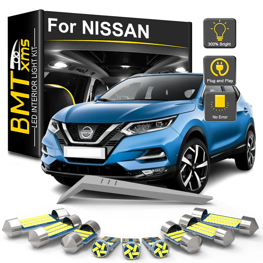 LED Interior Light Kit for Nissan X-Trail T30 T31 T32 Qashqai J10 J11 Patrol Y61 Y62 Elgrand E50 E51 E52 2007-2010 - ...