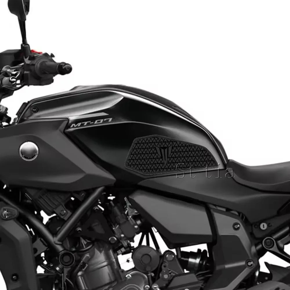 For Yamaha MT-07 2025 Motorcycle Non-slip Side Fuel Tank Stickers Waterproof Pad Rubber Sticker  - Automotive LED Light