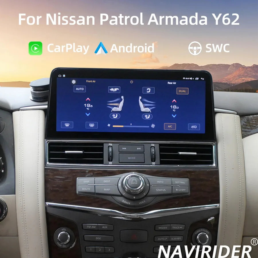 12.3inch Android 15 Touch Screen For Nissan Patrol Y61 Y62 Infiniti QX80 QX56 2010-2020 Ra | AUTOKITSHOP