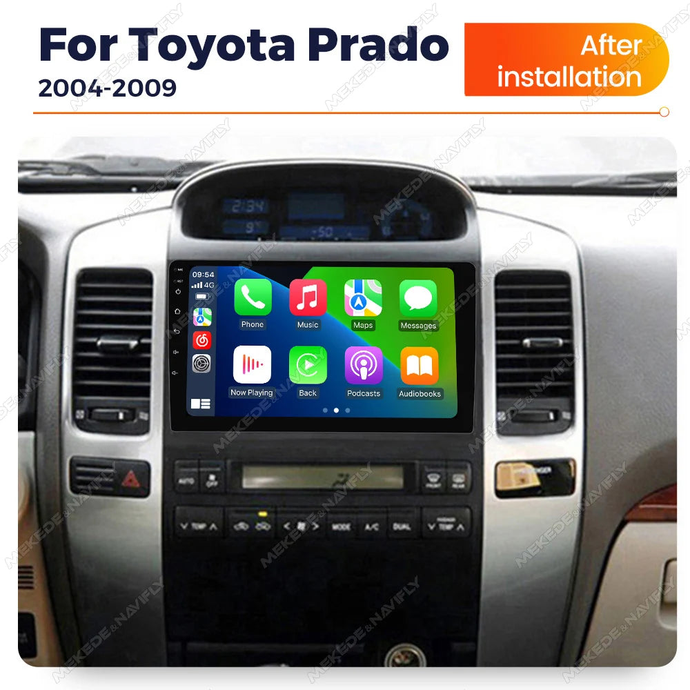 Android 14 For Toyota Land Cruiser Prado 120 LC120 2004-2009 Car Radio Multimedia Player G
