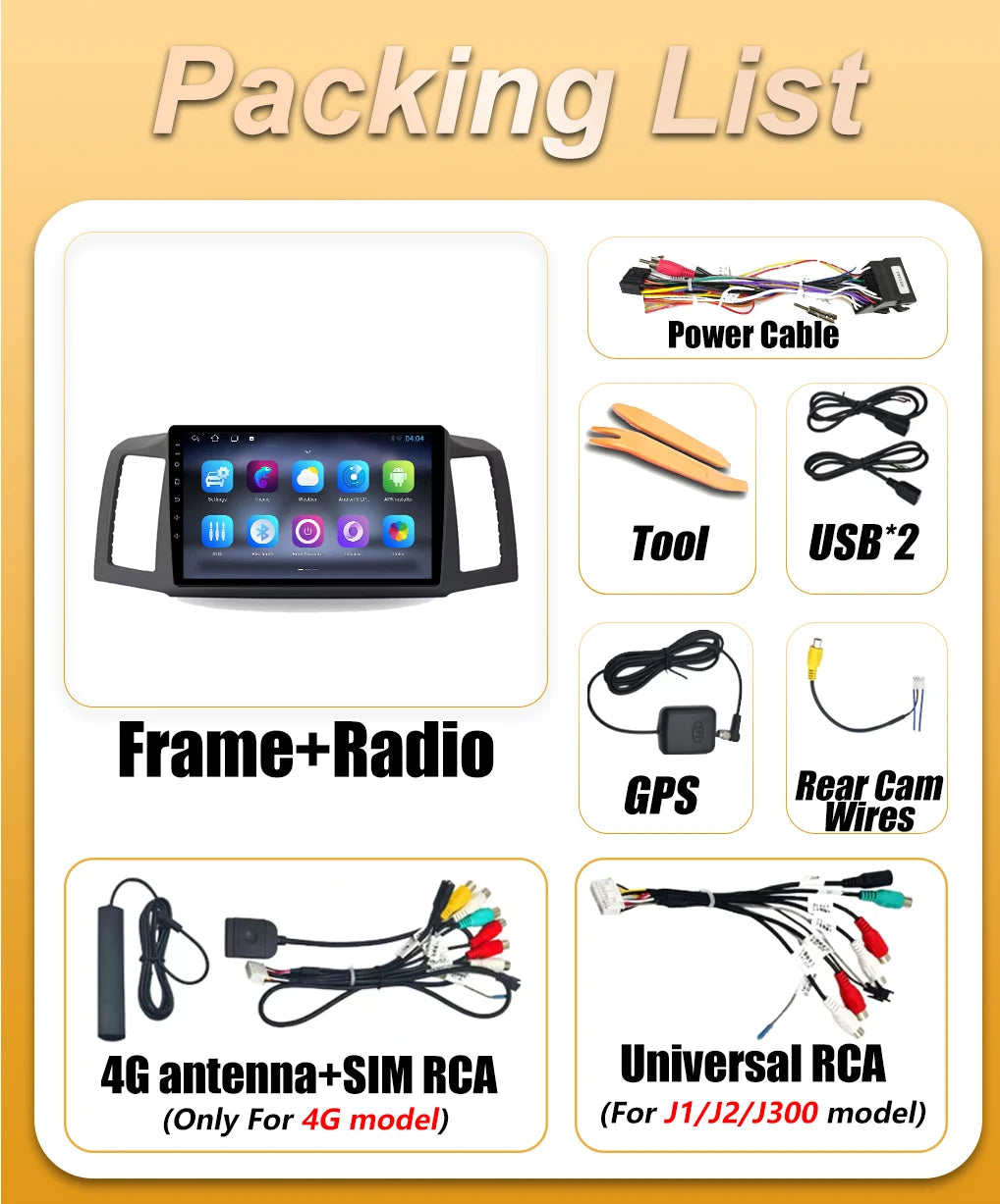 Android 16 Carplay Car Radio For JEEP Grand Cherokee WK 2004 2005 2006 2007 BT GPS Navigat | AUTOKITSHOP