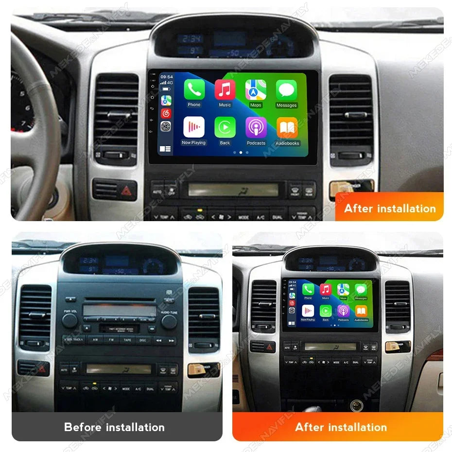 Android 2 Din Car Radio for Toyota Land Cruiser Prado 120 LC120 2003-2009 CarPlay Auto Aud | AUTOKITSHOP