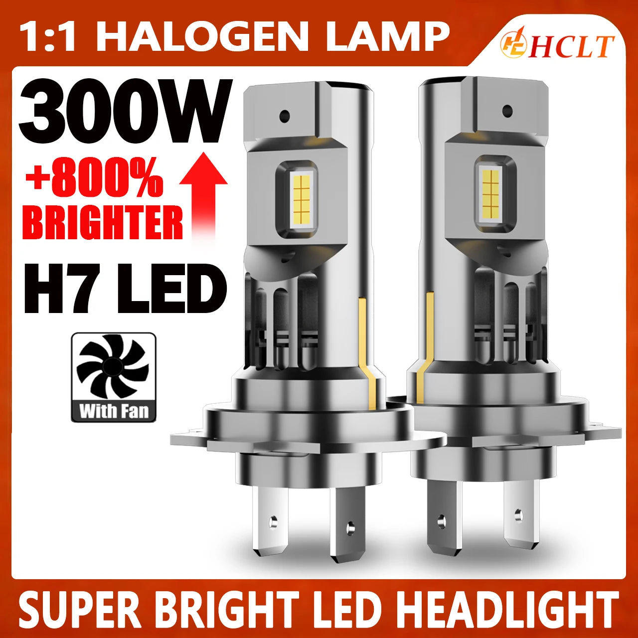 H7 LED Headlight Canbus Bulb Super Bright 1:1 Mini Size Led Lights for Car Upgrade Spotlig