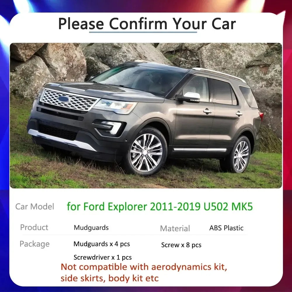 For Ford Explorer 2011~2019 U502 MK5 5th Car Mud-Flaps Fender Mudguards Mudflaps Mud-block | AUTOKITSHOP