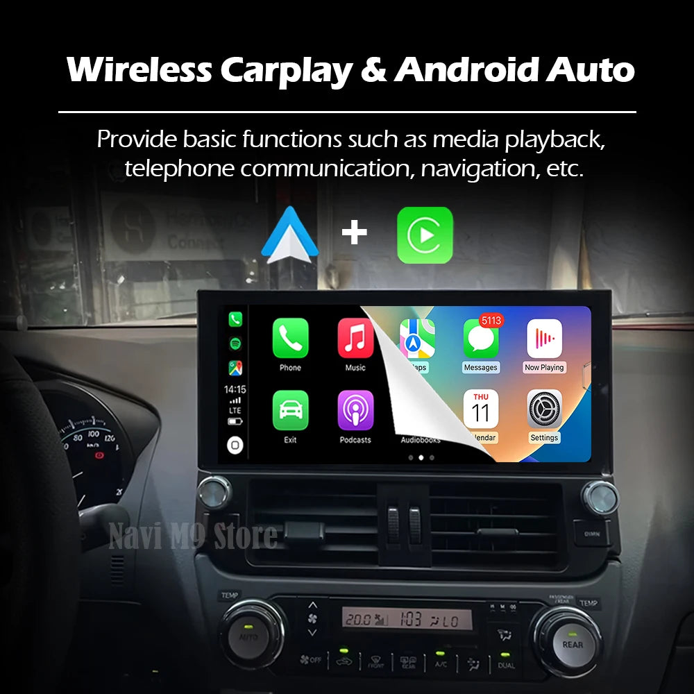 Android 14 Car Radio For Toyota Land Cruiser Prado 150 2010 - 2013 Navigation GPS WIFI BT