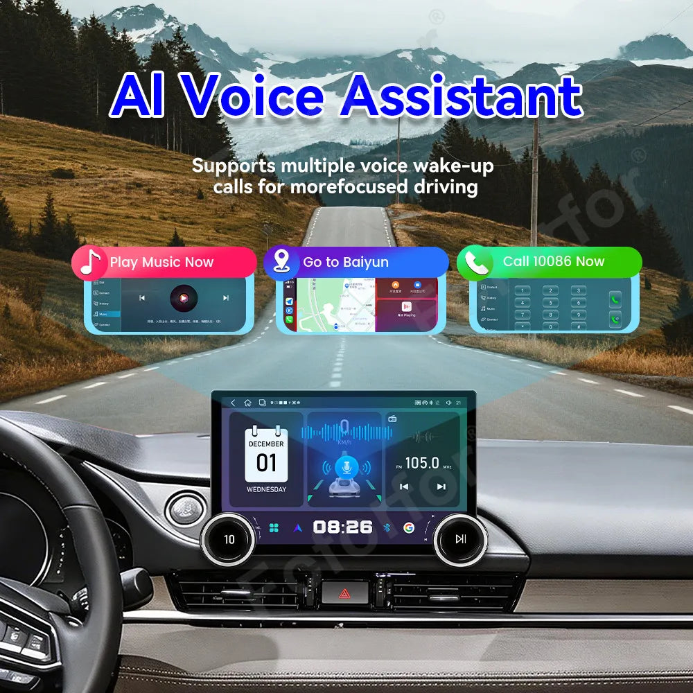 High Performance 11.5 Inch Android 15 HD Touch Screen CarPlay Android Auto GPS Car Stereo
