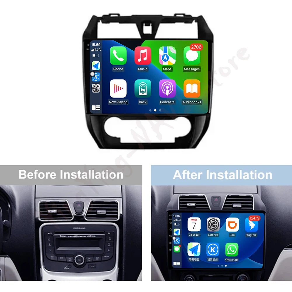 9 Inch QLED DSP Android 16 For Geely Emgrand EC7 2009-2016 Car Audio Player Autoradio Ster
