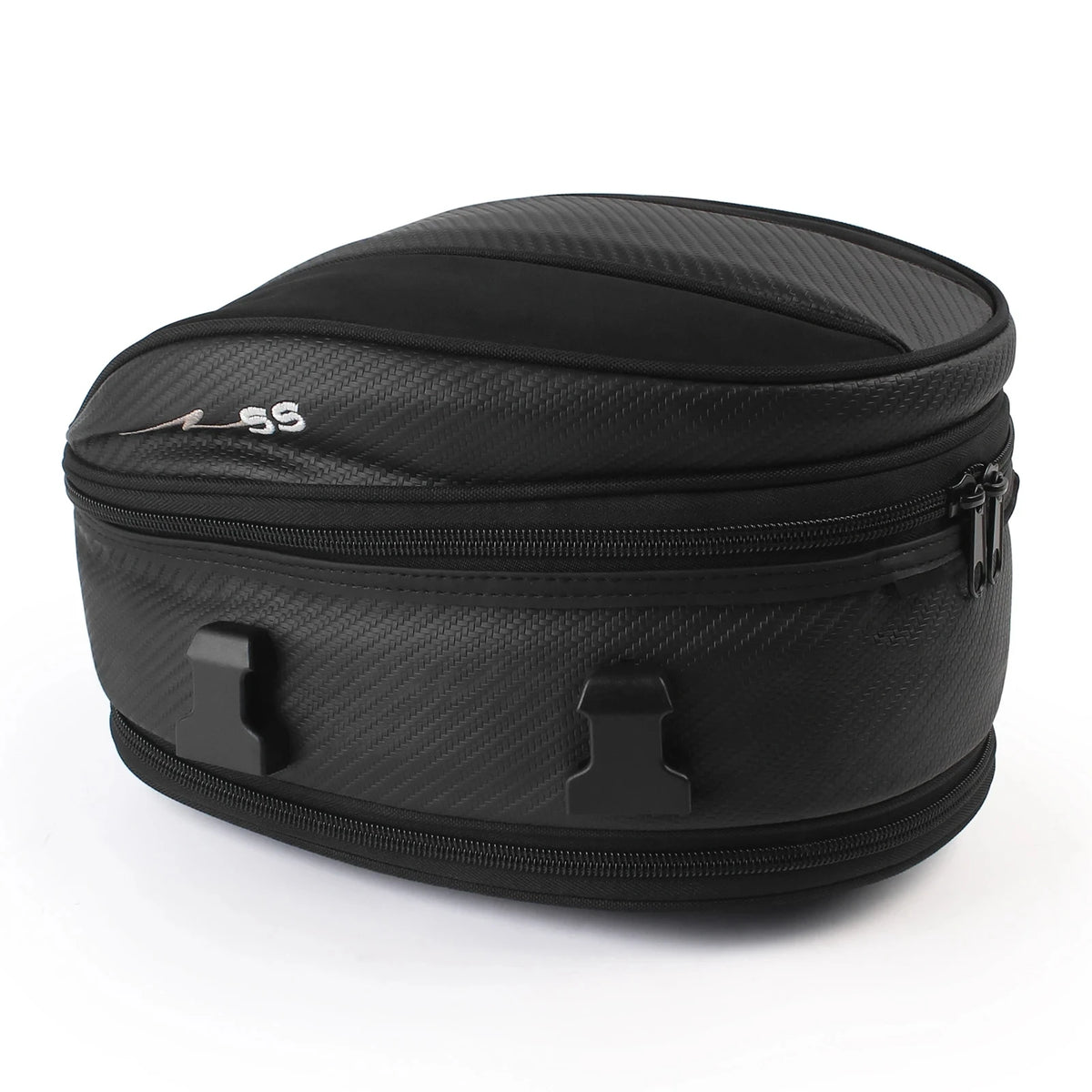 Motorcycle Black Seat Tail Bag Travel Rear Seat Luggage Bag Waterproof 1680D Backpack Saddle Bag - Automotive LED Light