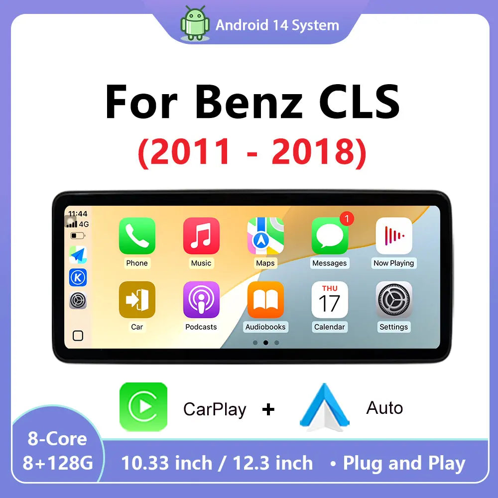 Wireless CarPlay Android Auto For Mercedes Benz CLS 2011- 2018 Car Touch Screen Radio Mult