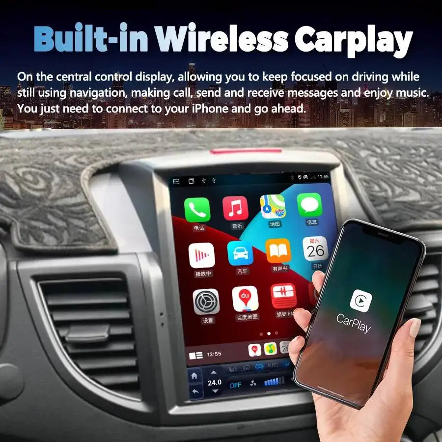 Auto Radio Navigation Carplay Car GPS Stereo Audio 10.4" Screen Android Multimedia Player