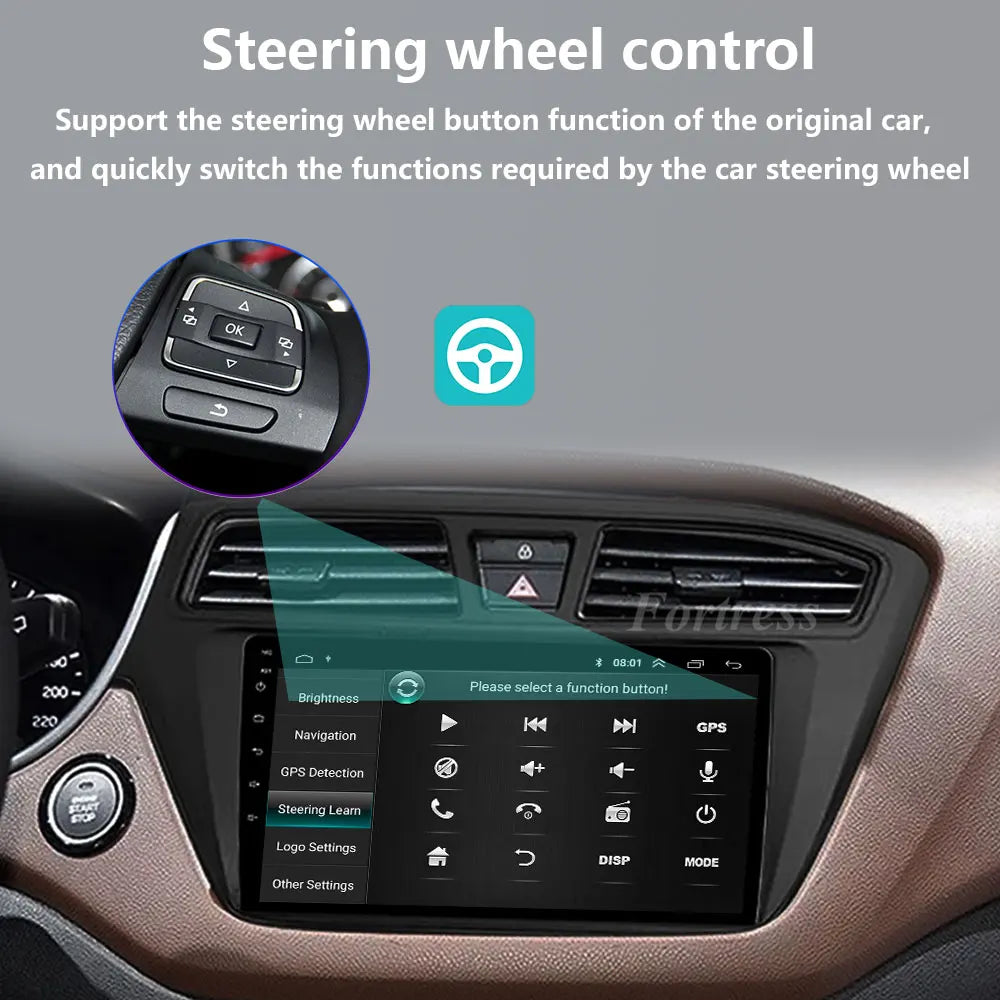 Android 16 For Hyundai I20 2015 2016 2017 2018 Auto Radio Stereo Head Unit Multimedia Vide