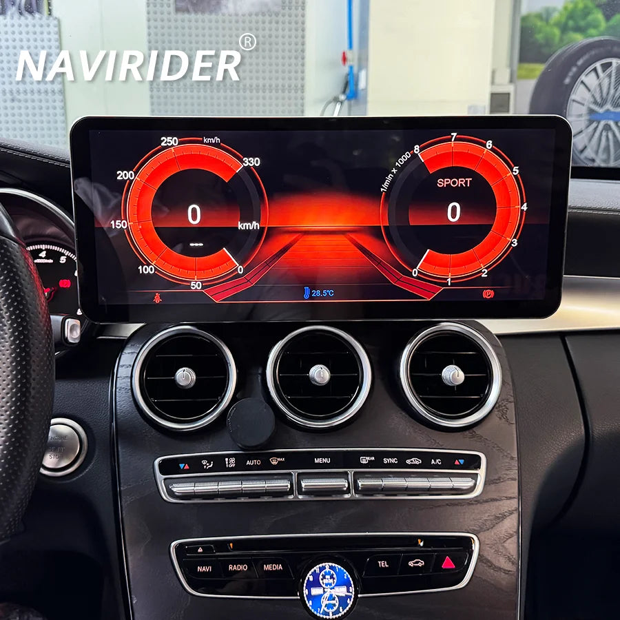 Player for Mercedes Benz C Class GLC X253 W205 2016-2019 14.6inch QLED Car Radio Android M | AUTOKITSHOP