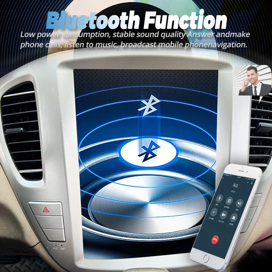 For Toyota Highlander 2005 For Toyota Kluger 12.1inch Android Vertical Screen Audio Radio