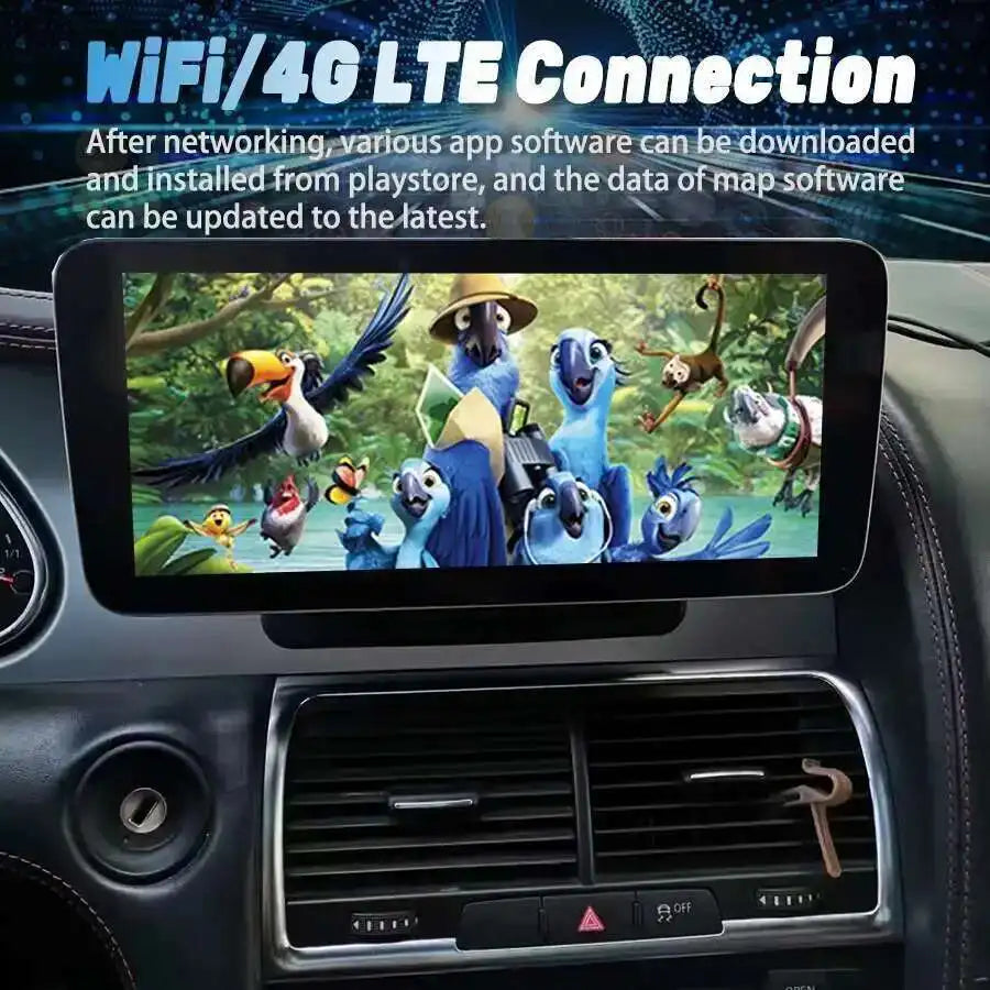 Android 13 CarPlay Wireless Radio For Audi Q7 2010 to 2015 GPS Car Multimedia Player Navig