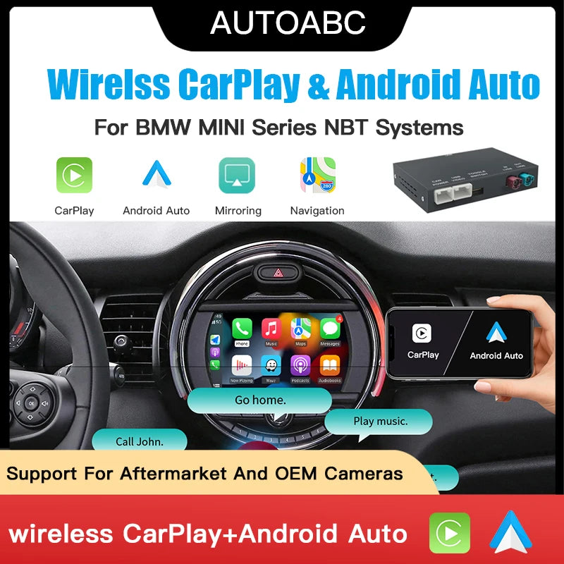 CarPlay Android Auto Adapter for BMW Mini R55 R56 R57 R58 R59 R60 R61 F54 F55 Clubman Coun