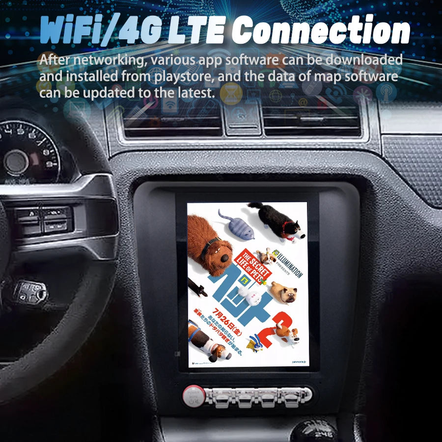 For Ford Mustang 2010-2014 Android Screen Navigation Stereo Wireless Carplay GPS Multimedi