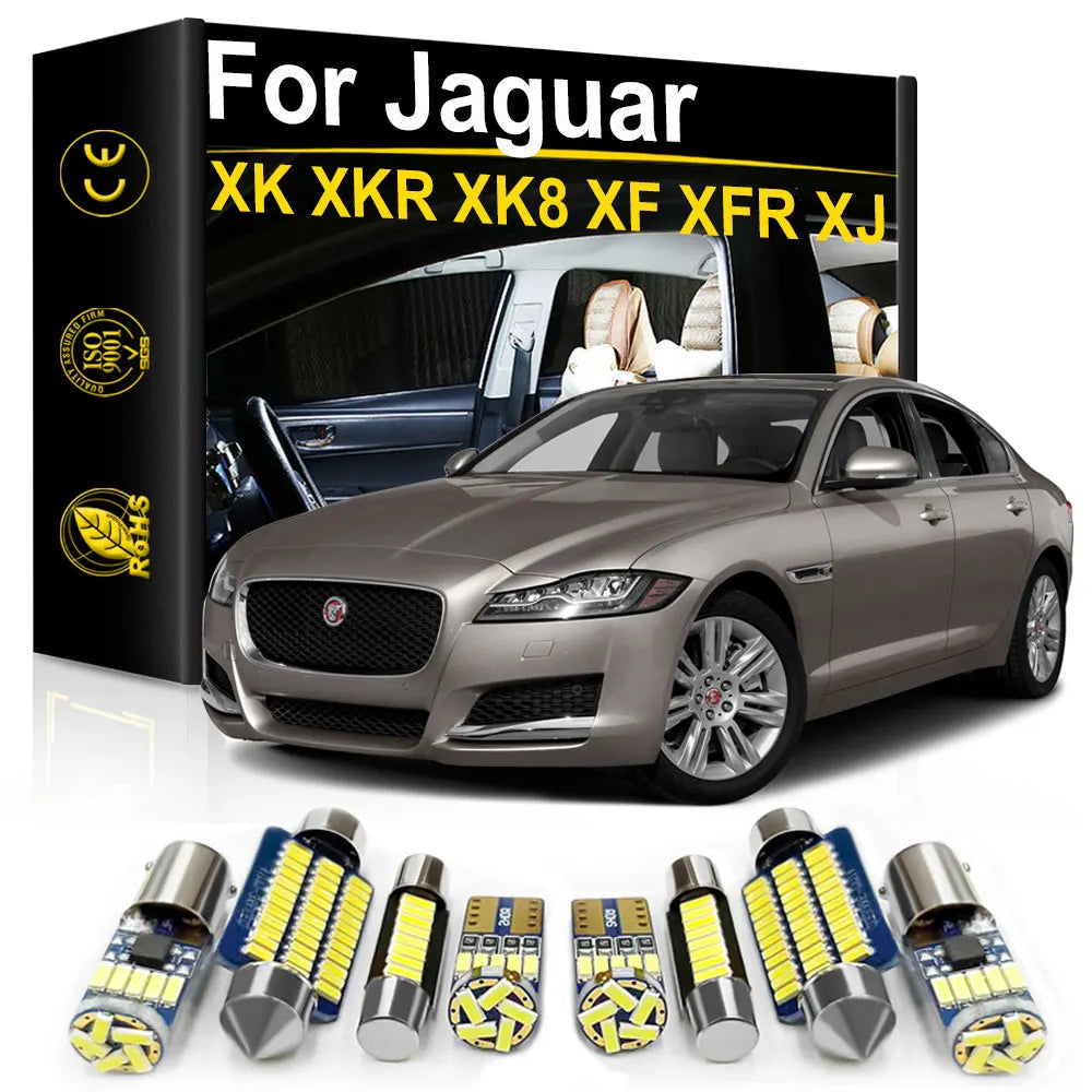 LED Interior Light Kit for Jaguar XF XFR X250 X260 XJ X351 X350 XK X150 X100 XK8 XKR 1994-2021 - Canbus Dome Map Door...