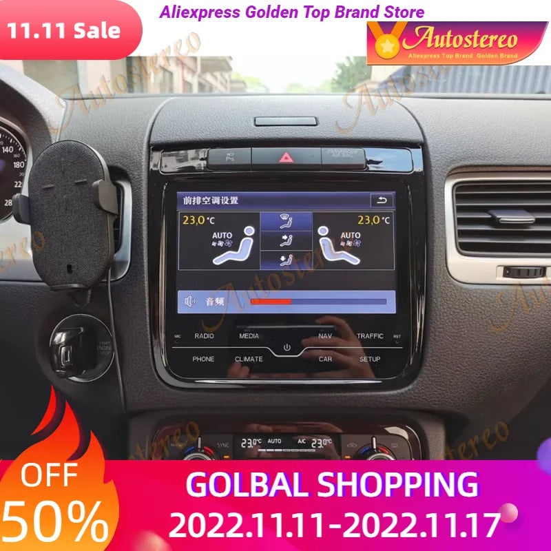 Carplay For VW TOUAREG RNS 850 RCD 550 Android 13 Car DVD Player Multimedia Player GPS Nav