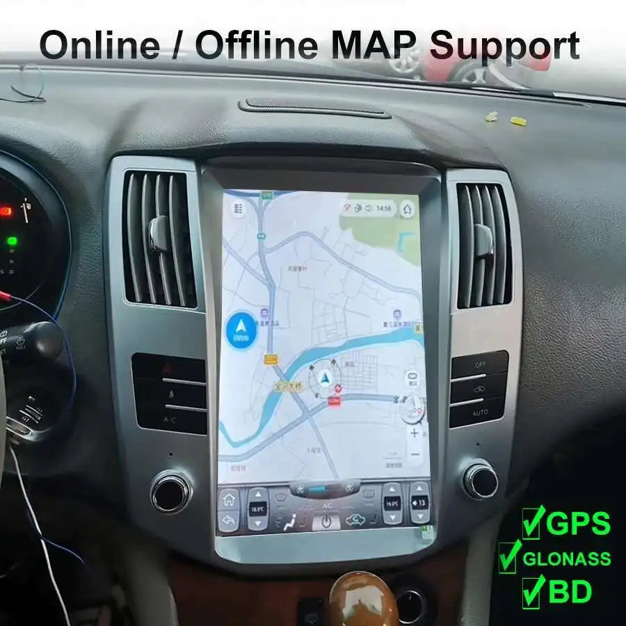 128G Android 14 IPS Screen Car GPS For Lexus RX300 RX330 RX350 RX400h Toyota Harrier Radio